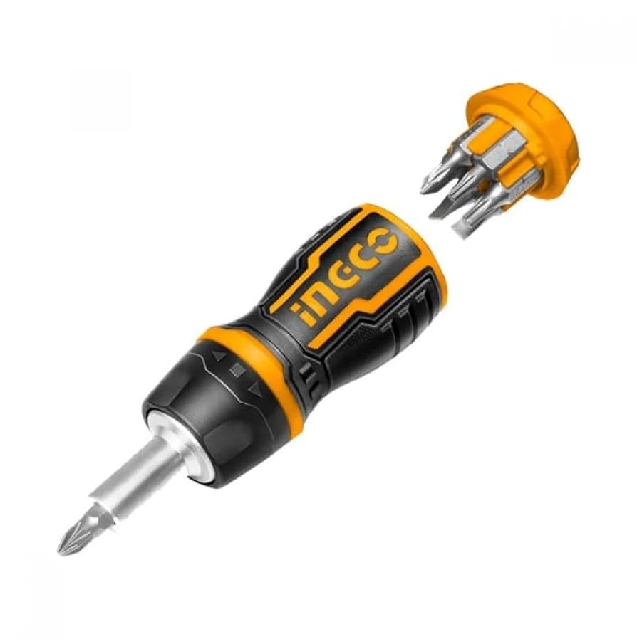 8 IN 1  Stubby ratchet screwdriver set 25mm