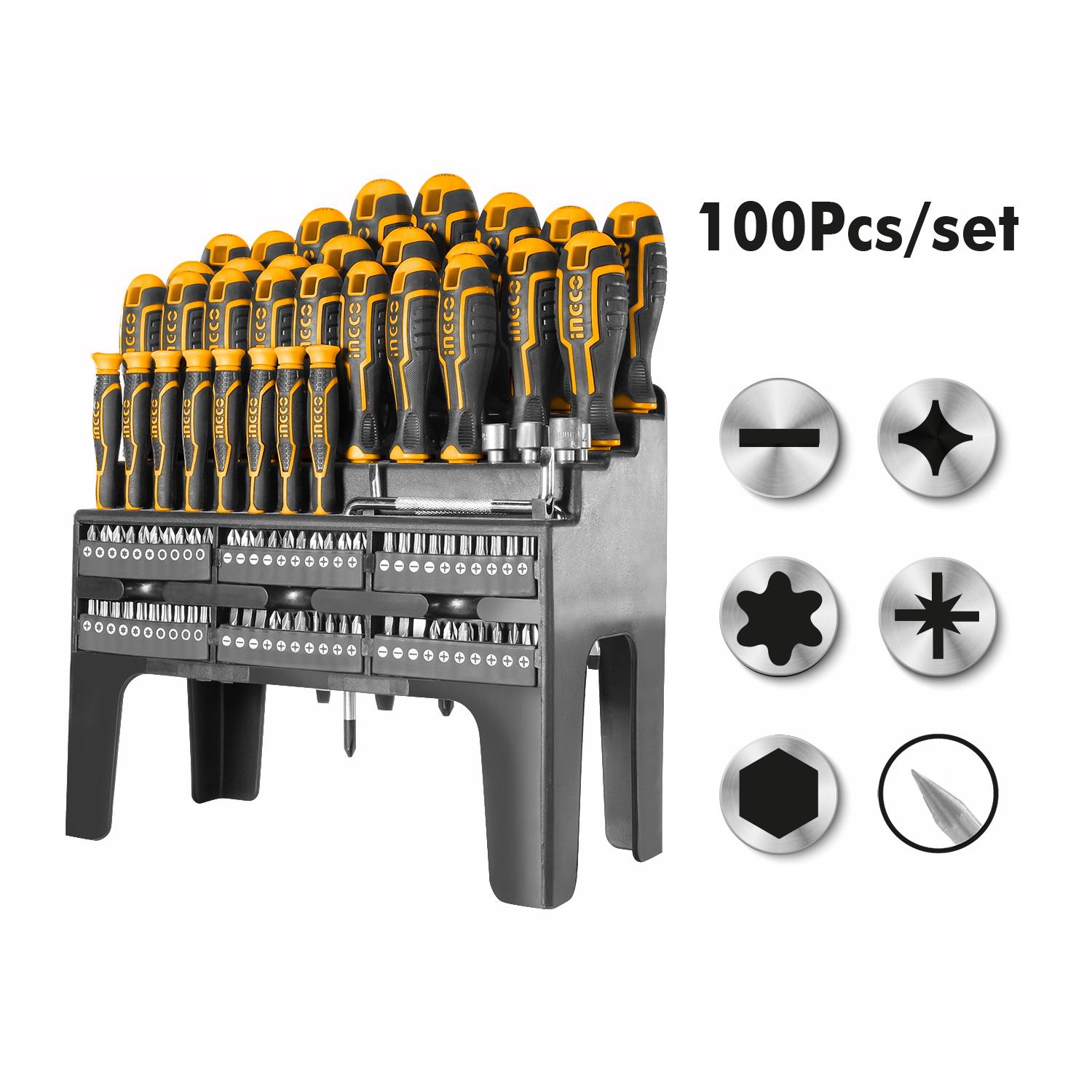 100Pcs screwdriver set color option