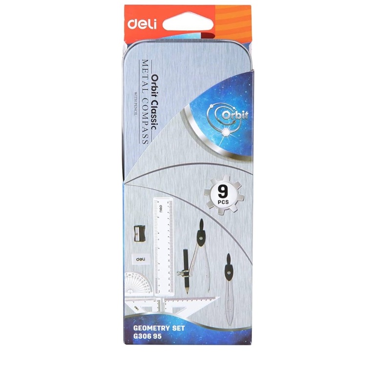 Deli Orbit Classic Metal Compass 9s