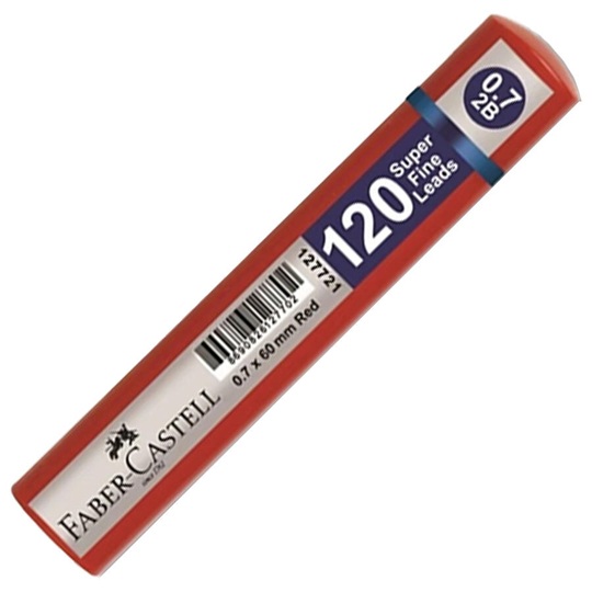 Faber Castell Grip Min 0.7 2B 60mm, 120 red Tube