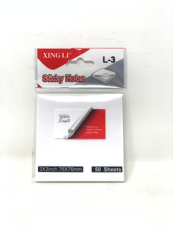 Notes, sticky, 76mmx76mm, 50pcs