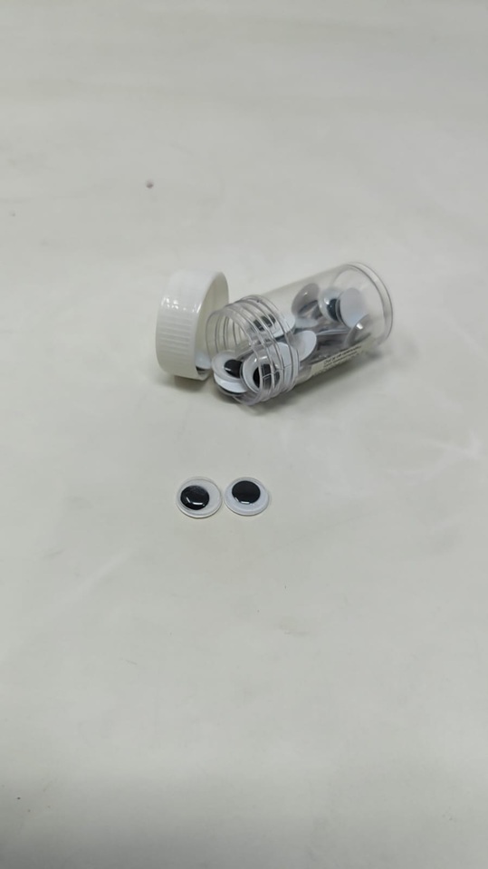 Small plastic eyes used to decorate various crafts
