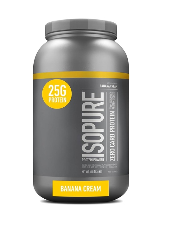 مسحوق بروتين آيزوبور بانانا كريم خالي من الكربوهيدرات، 3 أرطال (1.36 كجم)، 44 حصة