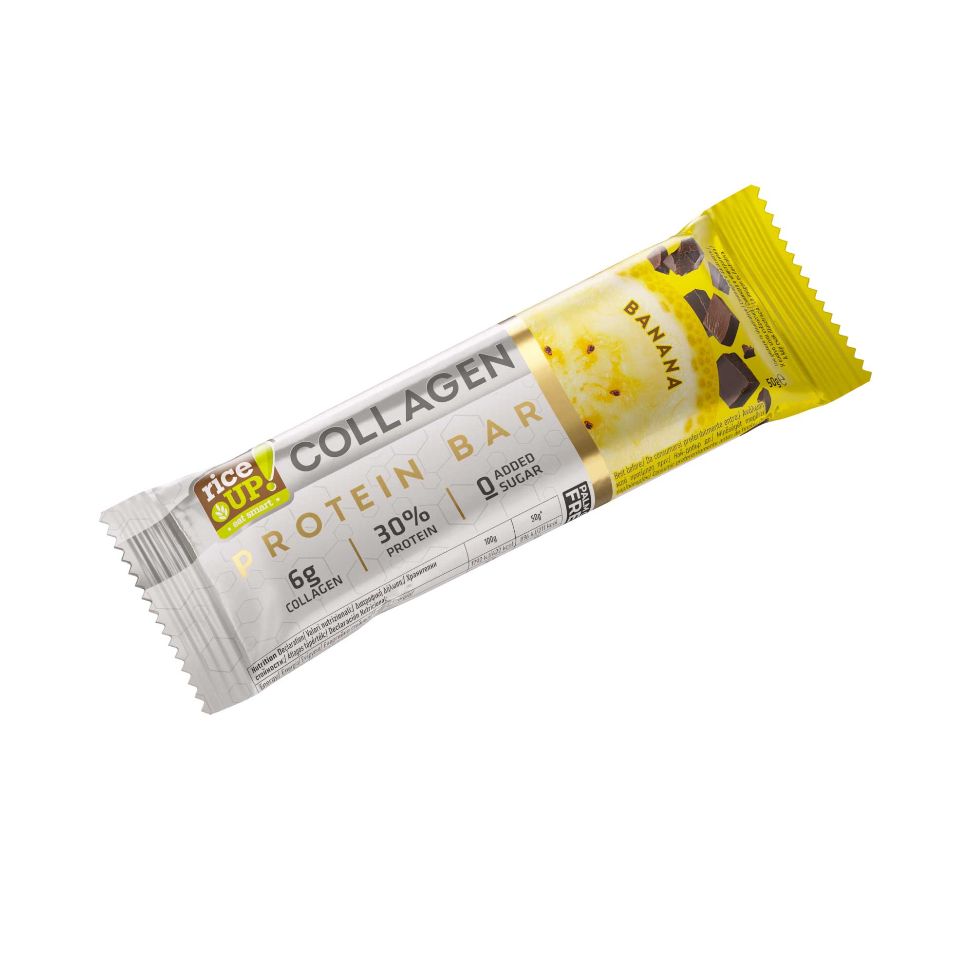 RiceUP! Collagen Protein Bar Banana color option