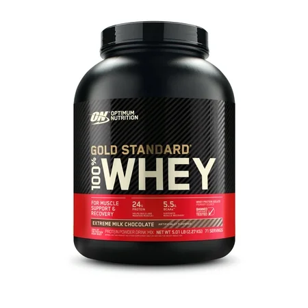 Optimum Nutrition Gold Standard 100% Whey Protein Powder, Extreme Milk Chocolate, 2.27 kg