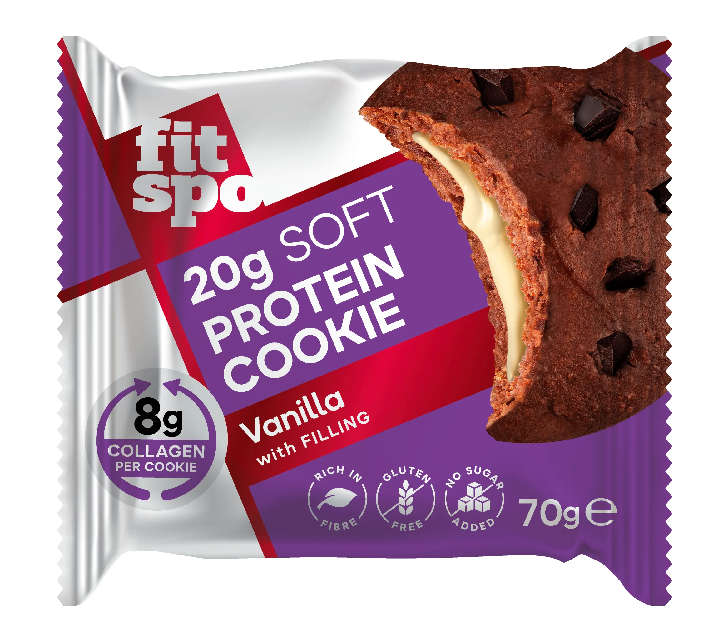 fit spo protein cookie vanilla 70g
