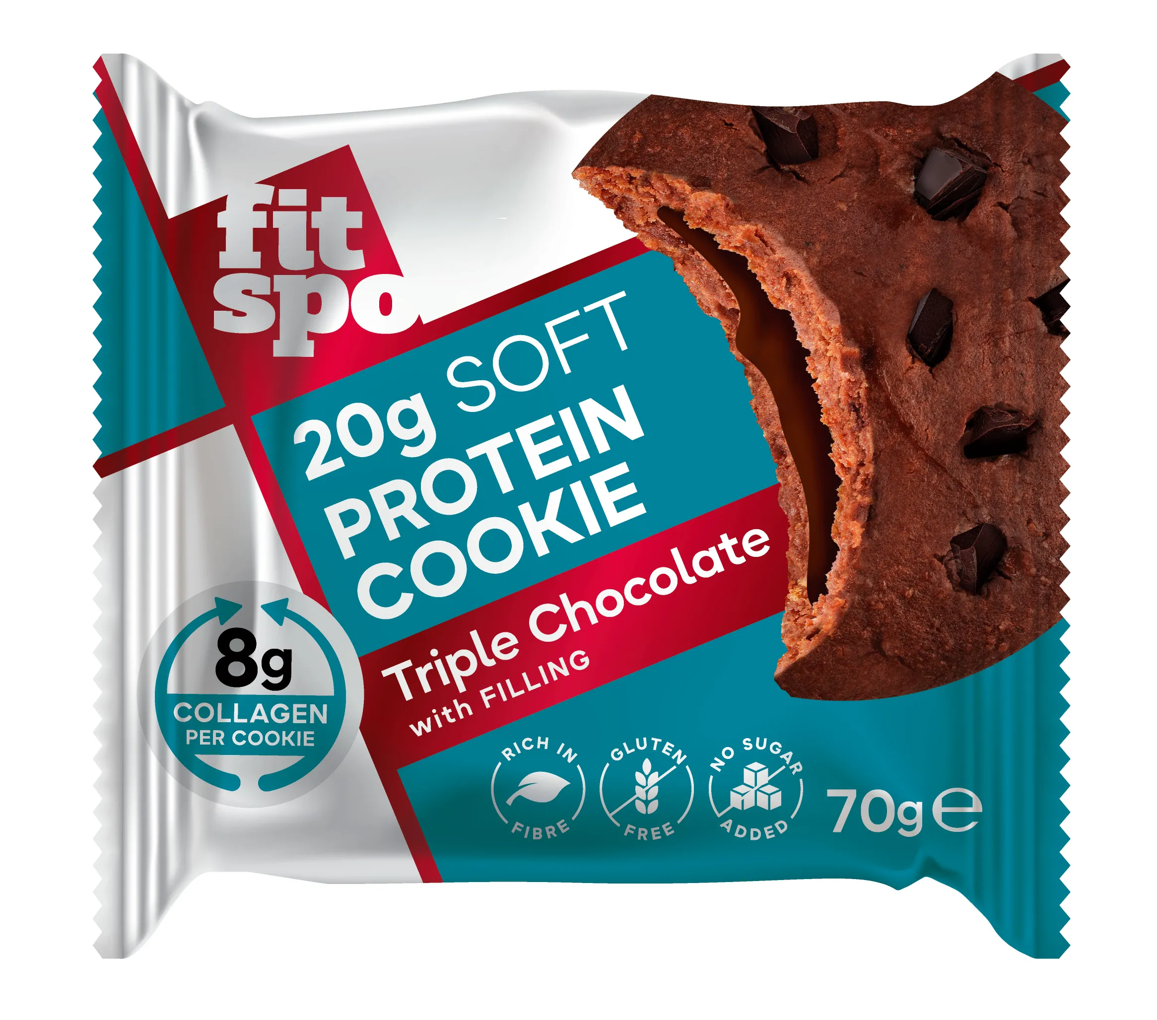 fit spo protein cookie  triple chocolate 70g