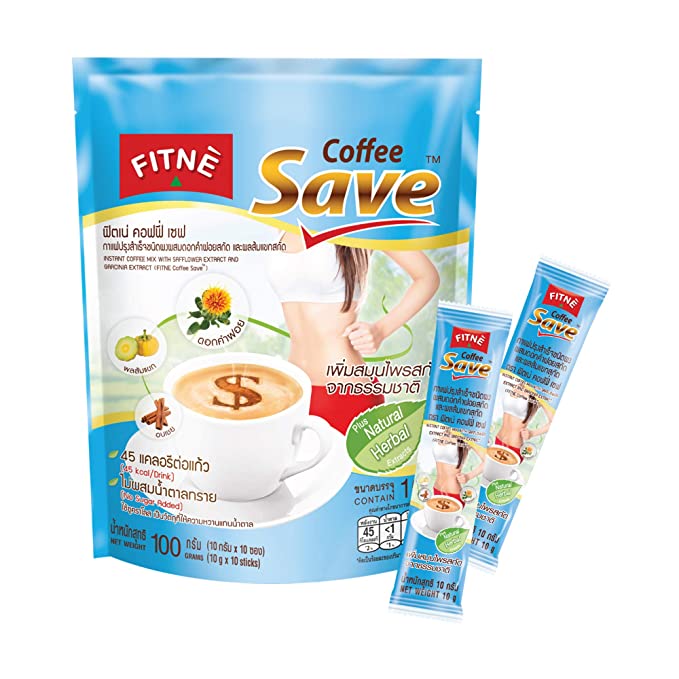 FITNE' Coffee Save Instant Coffee Mix with Safflower Extract and Garcinia Extract(10 sachets)