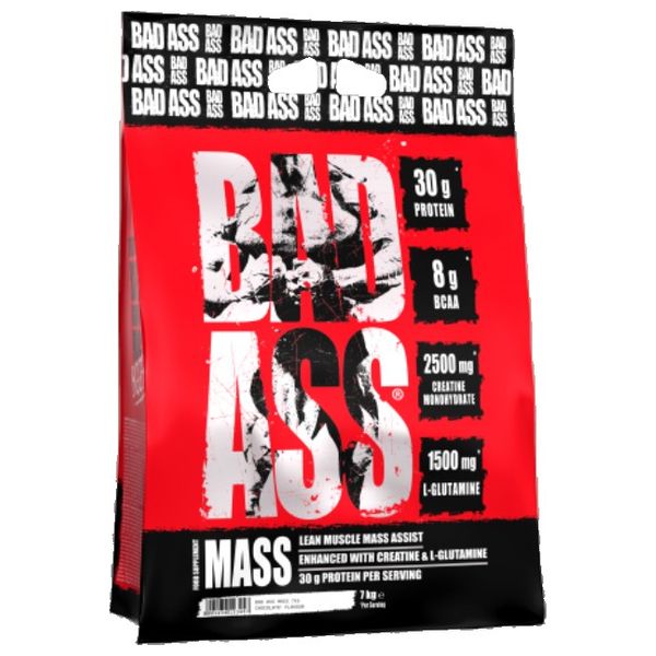 BadAss Mass Gainer Strawberry Flavor - 7 kg