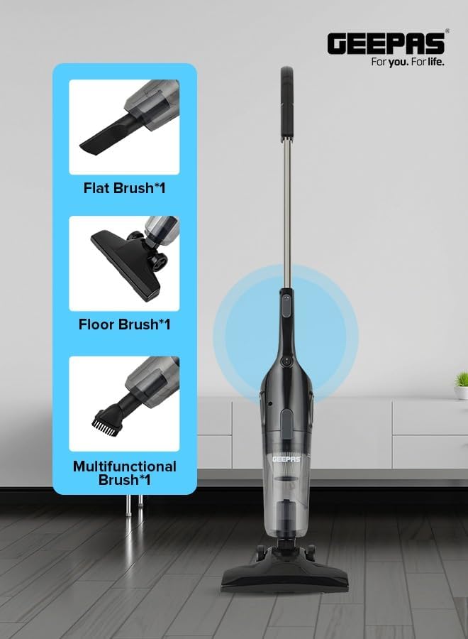 Geepas Stick and Handheld Vacuum Cleaner- GVC19055-BK