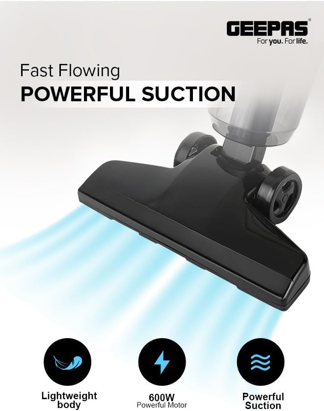 Geepas Stick and Handheld Vacuum Cleaner- GVC19055-BK