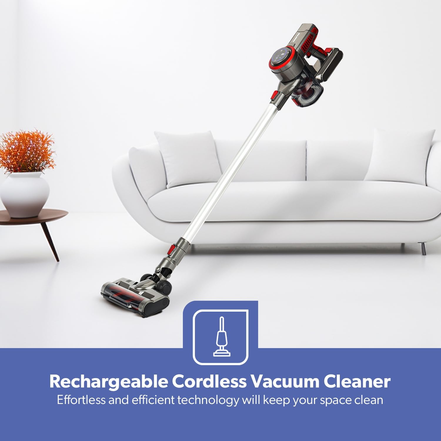 مكنسة كهربائية لاسلكية قابلة لإعادة الشحن من جيباس - GVC19038