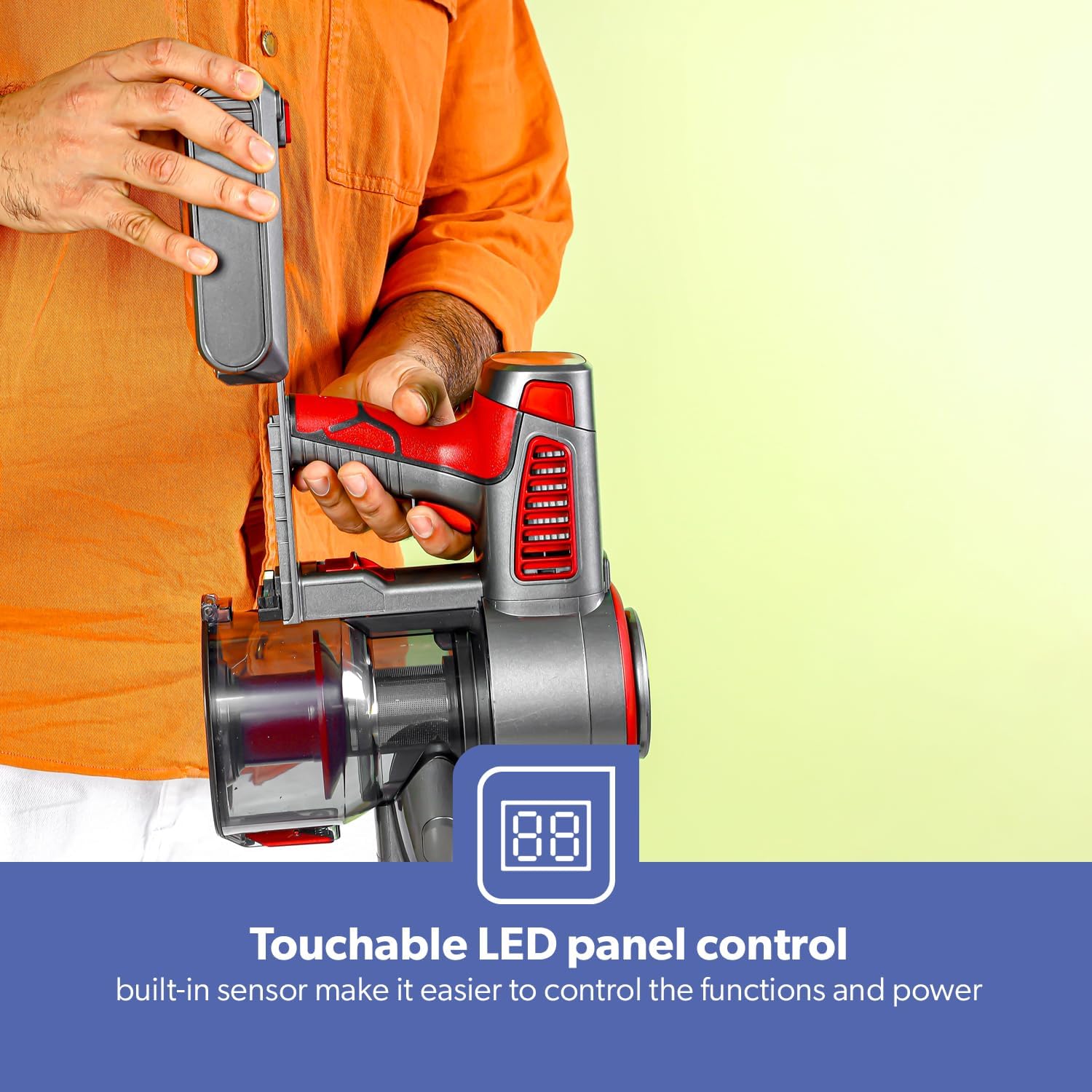 مكنسة كهربائية لاسلكية قابلة لإعادة الشحن من جيباس - GVC19038