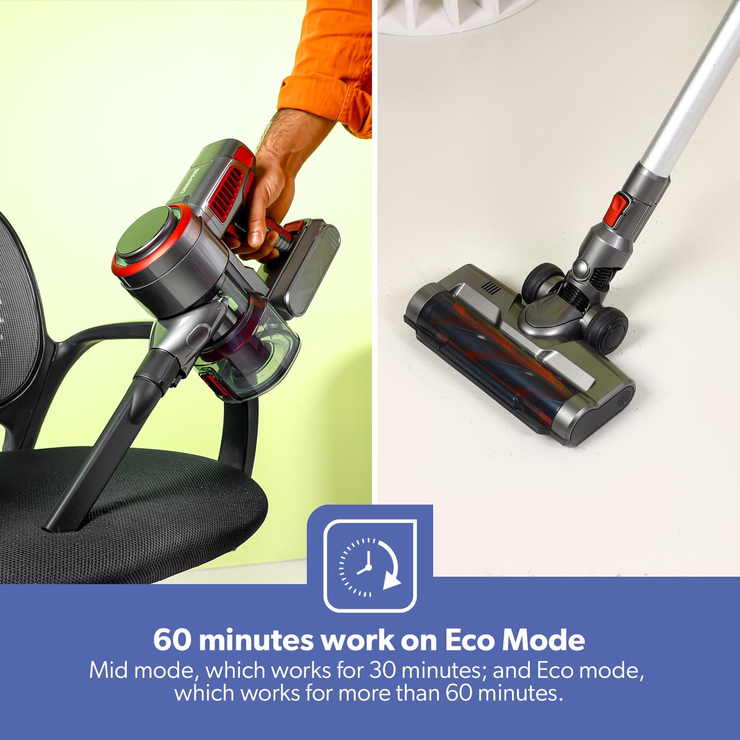 مكنسة كهربائية لاسلكية قابلة لإعادة الشحن من جيباس - GVC19038