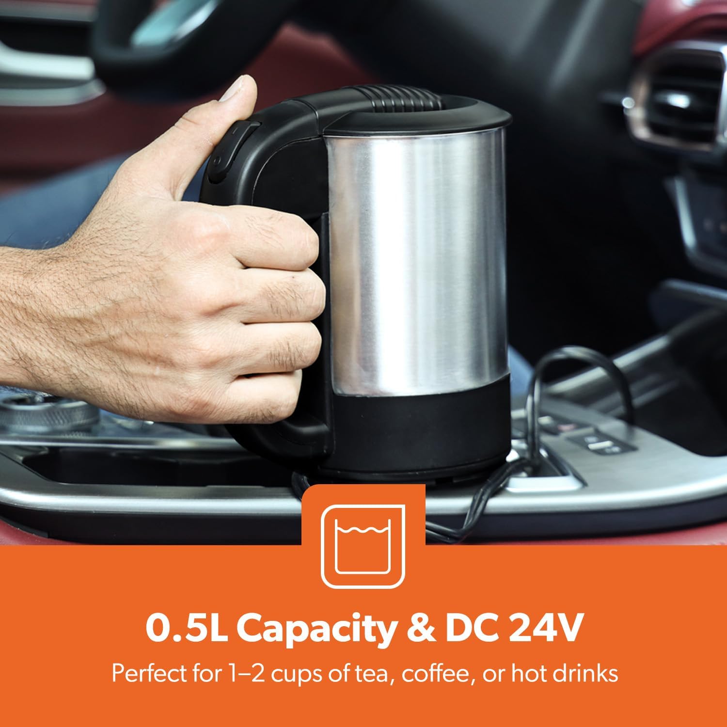 غلاية شاحنة من الفولاذ المقاوم للصدأ من جيباس بسعة 0.5 لتر GK38047