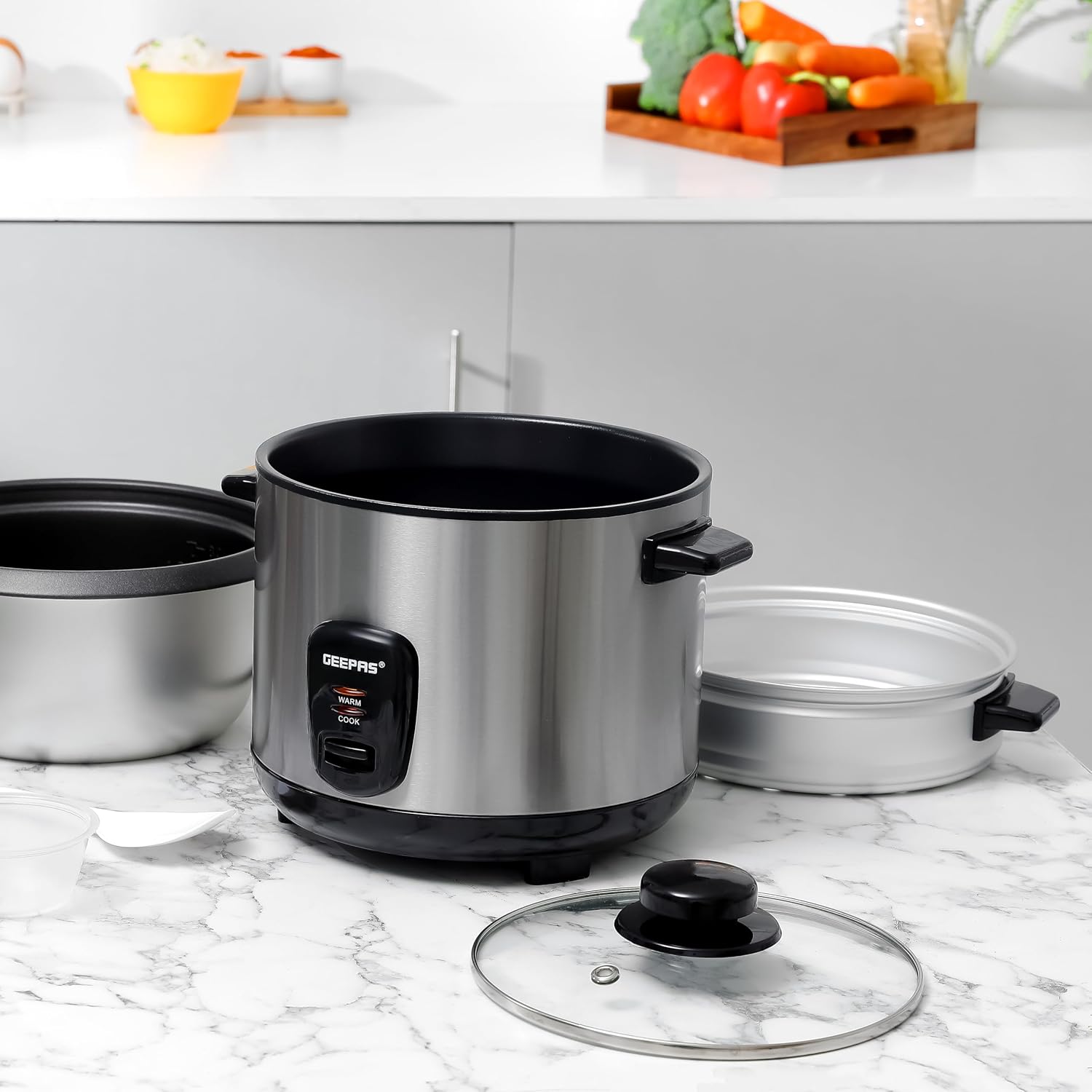 Geepas 1.8 L ئامێری ئامادەکردنی برنجی فرەکارە- GRC35041