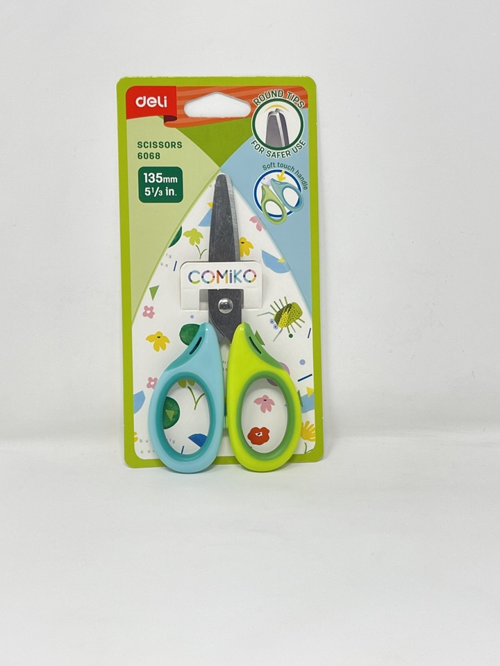 Children's scissors Deli Comiko - E6068, 13.5 cm