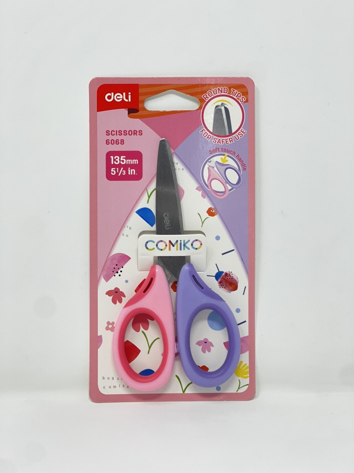 Children's scissors Deli Comiko - E6068, 13.5 cm color option