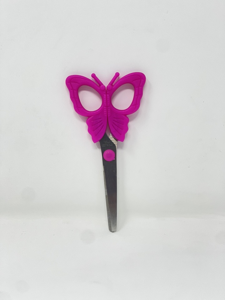 Butterfly Shaped Plastic Scissors with Handle for Kids