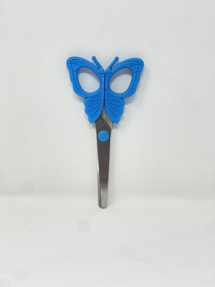 Butterfly Shaped Plastic Scissors with Handle for Kids color option