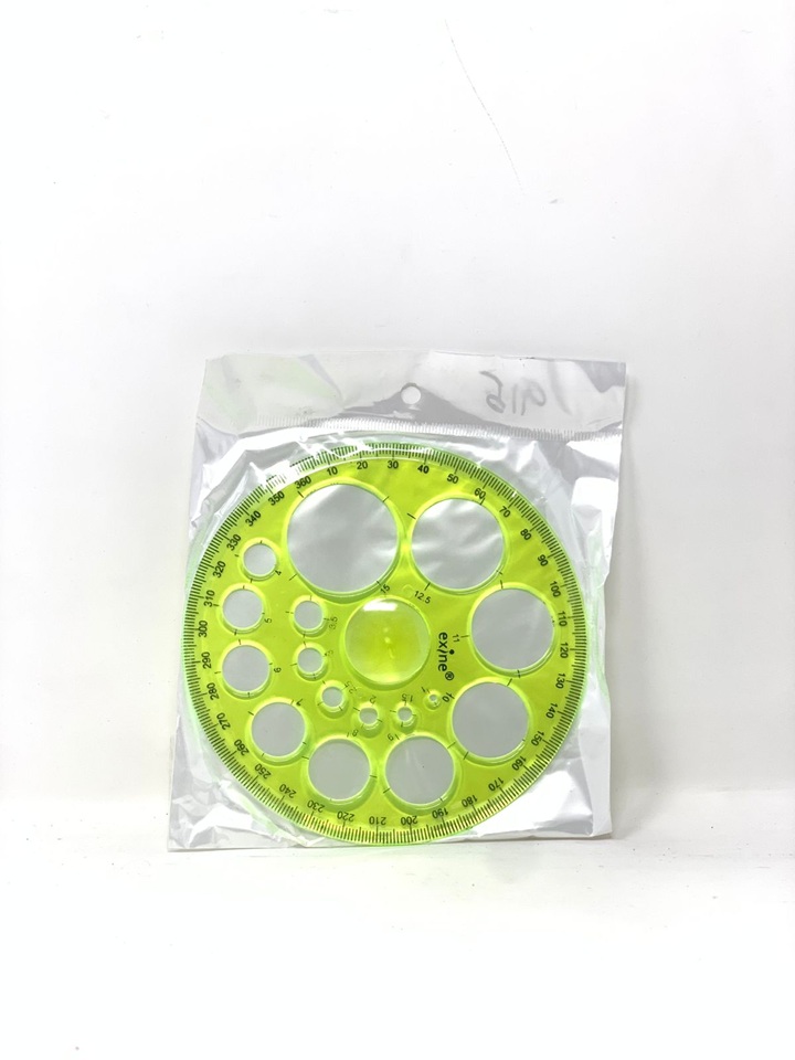 Round Ruler 360 Degree Transparent Circle