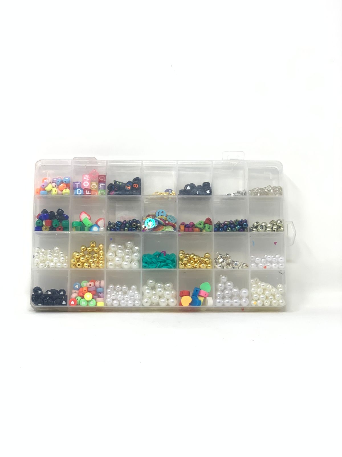 Crystal Glass Beads for Jewelry Making Including Plastic Box