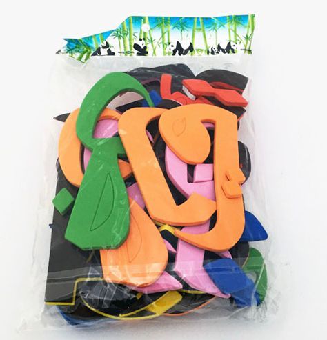 ملصقات حروف أبجدية من الرغوة الملونة-عربي