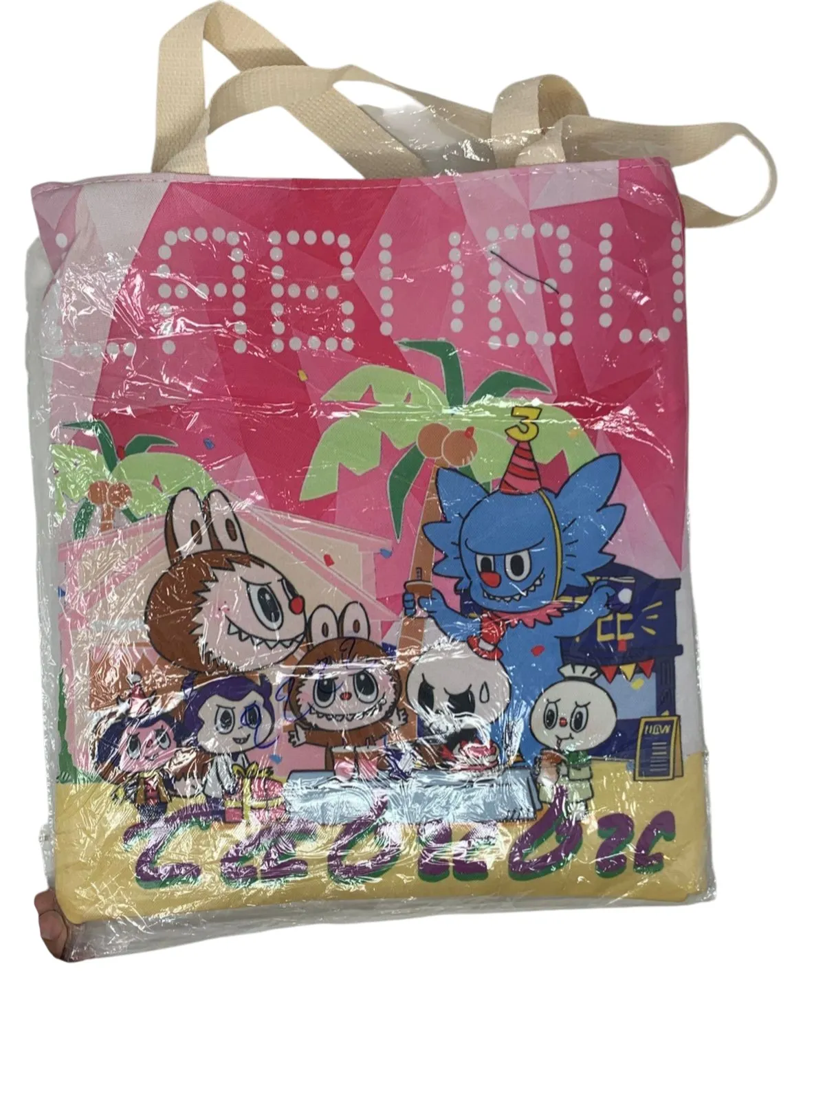 Labubu canvas tote bag color option