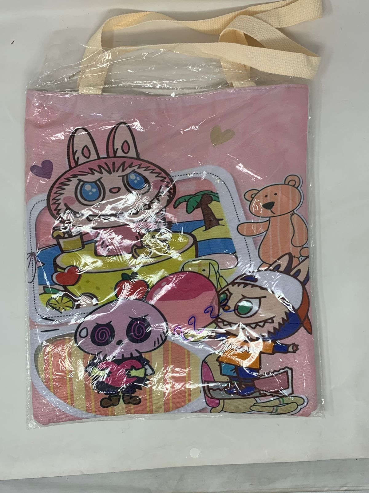 Labubu canvas tote bag