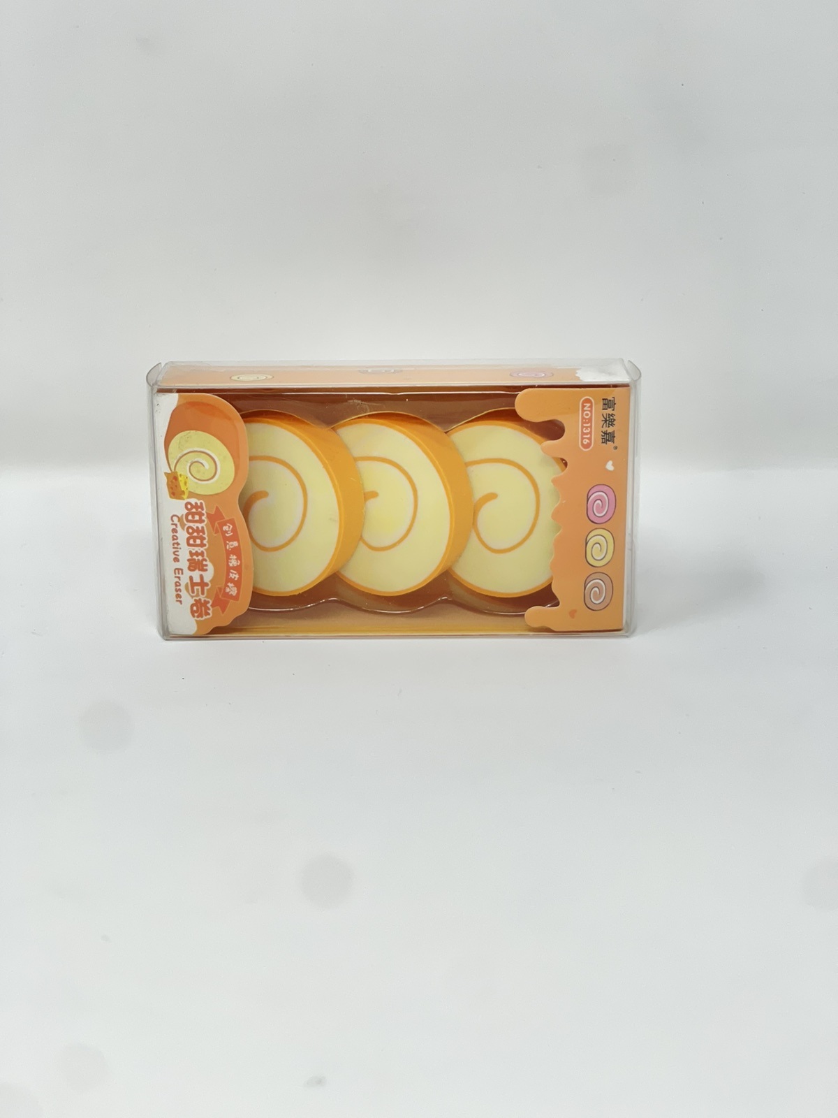 Sweet Swirl Swiss Roll Eraser (Set of 3) color option