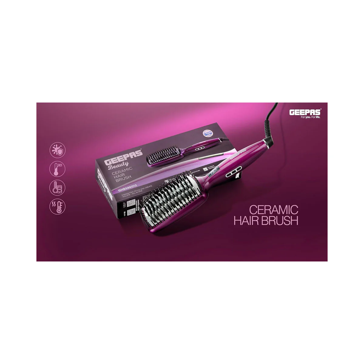 فرشاة شعر سيراميك 50واط  من جیباس