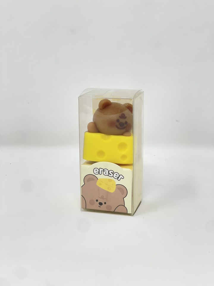 3D Bear Cheese Eraser