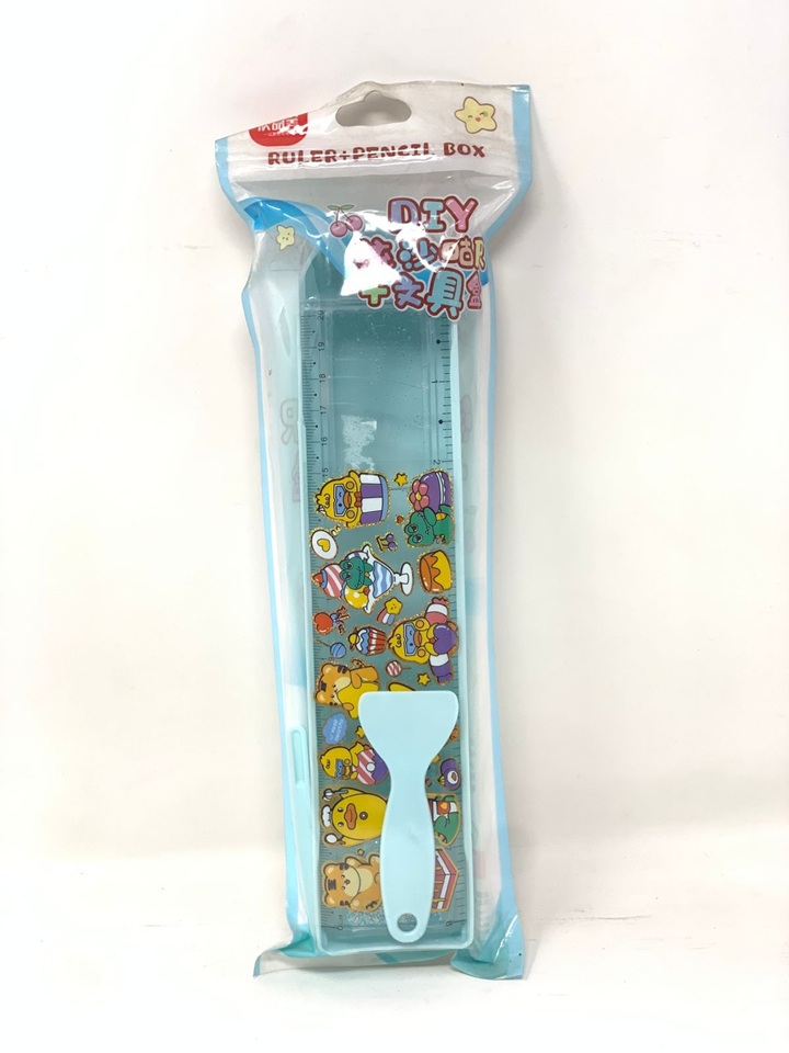 Transparent ruler and wallet