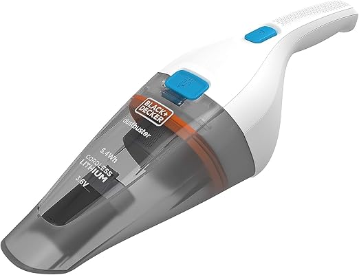 Black + Decker 3.6V Cordless Handheld Vacuum with 1.5Ah Lithium-Ion Battery, 8W Suction Power