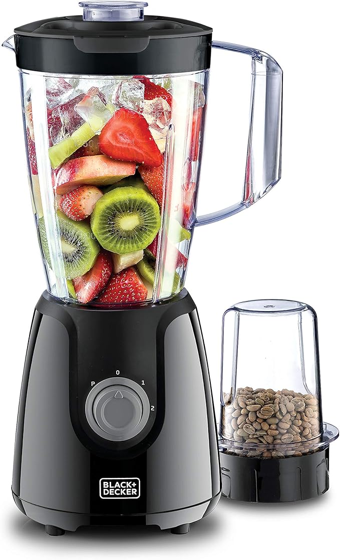 Black & Decker Bx430J-B5 Blender with Grinder and Extra Blender Jar - Black, 400 Watts
