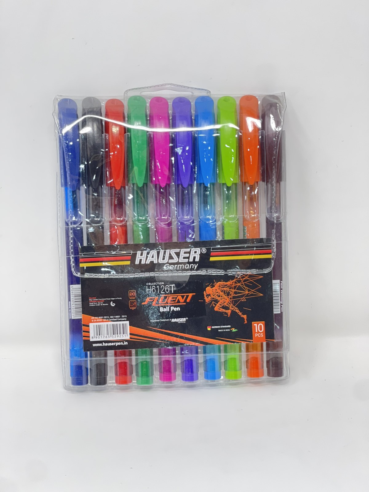 a pack of 10 Hauser Fluent Ball Pens