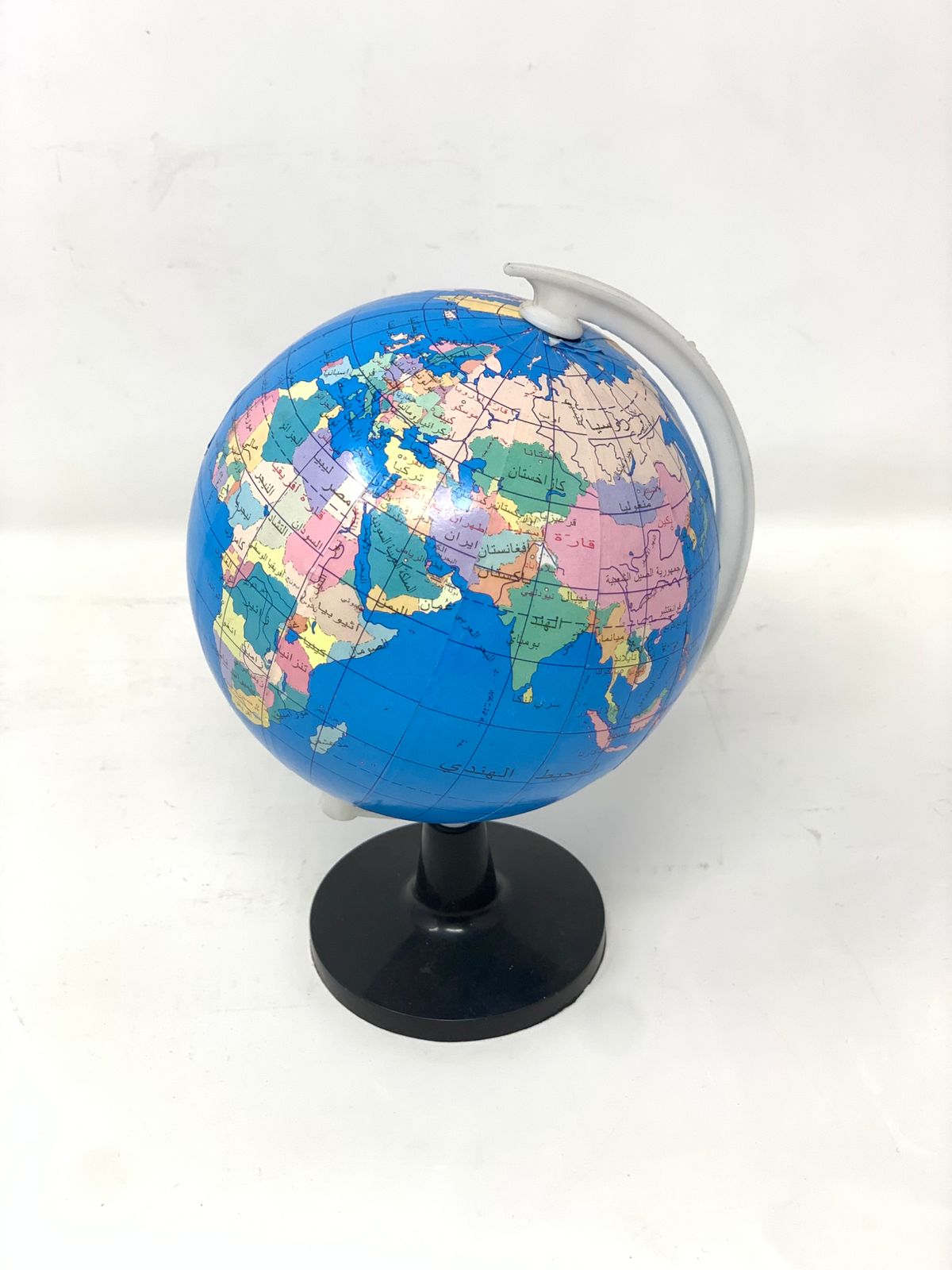 Blue World Globe for Kids with Black Base - Medium