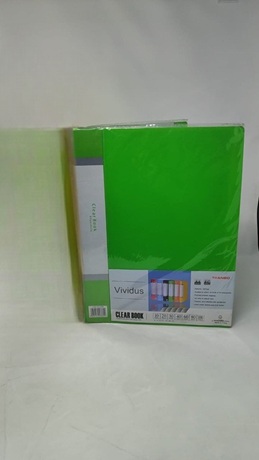 حافظة ملفات بتصميم كتاب بعدد 60 جيب شفاف بمقاس A4 من الوان، لون أخضر color option