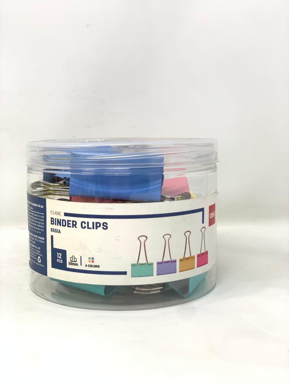 Colorful Clip,  Binder  - Pack of 12 - 50mm