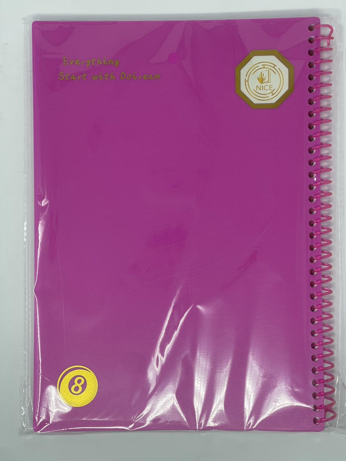 Two-part plastic notebook color option