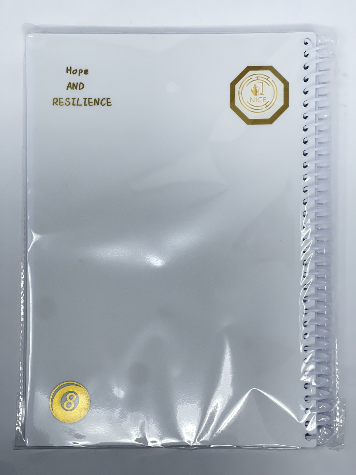 Two-part plastic notebook color option