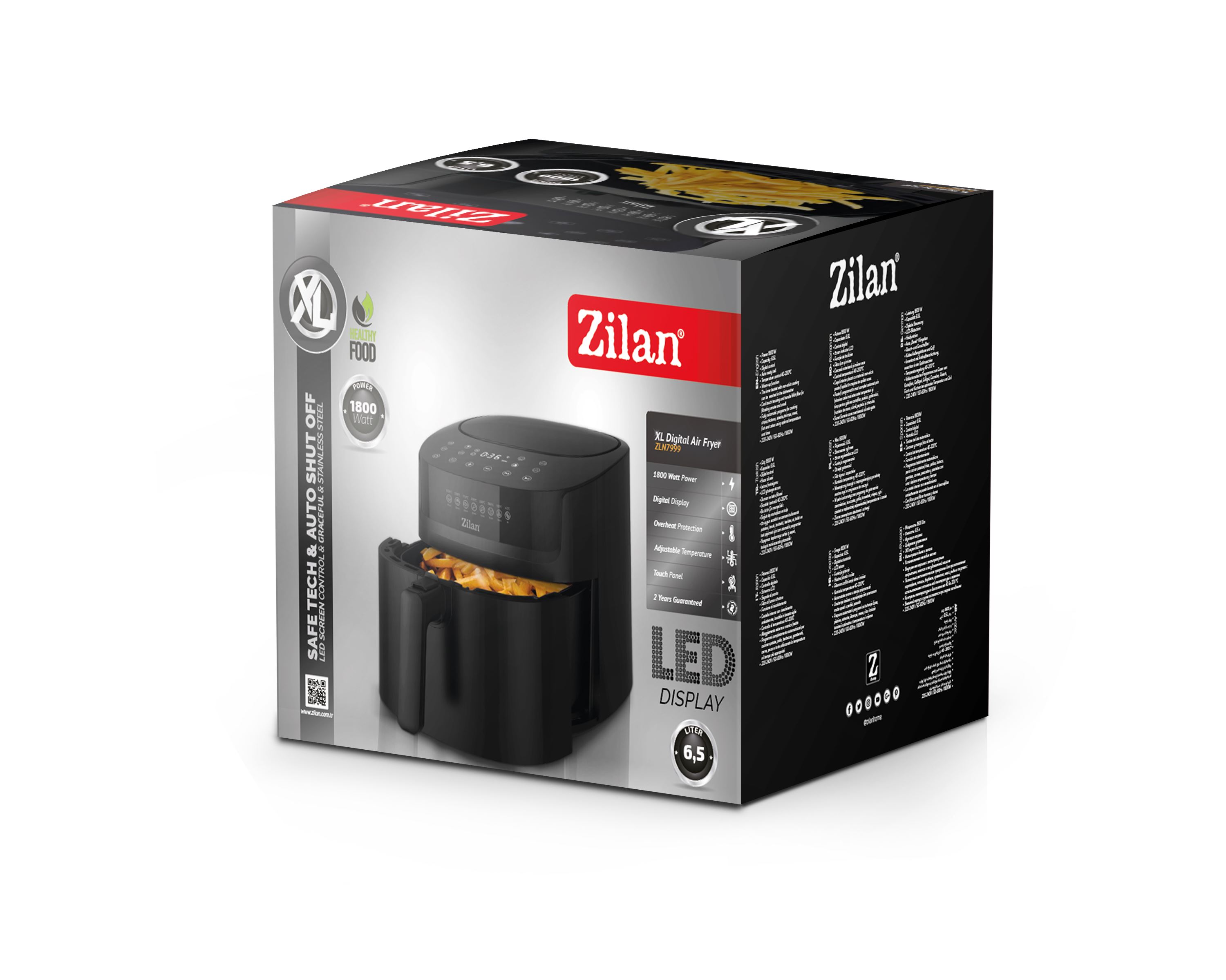 مقلاة هوائية رقمية زيلان XL