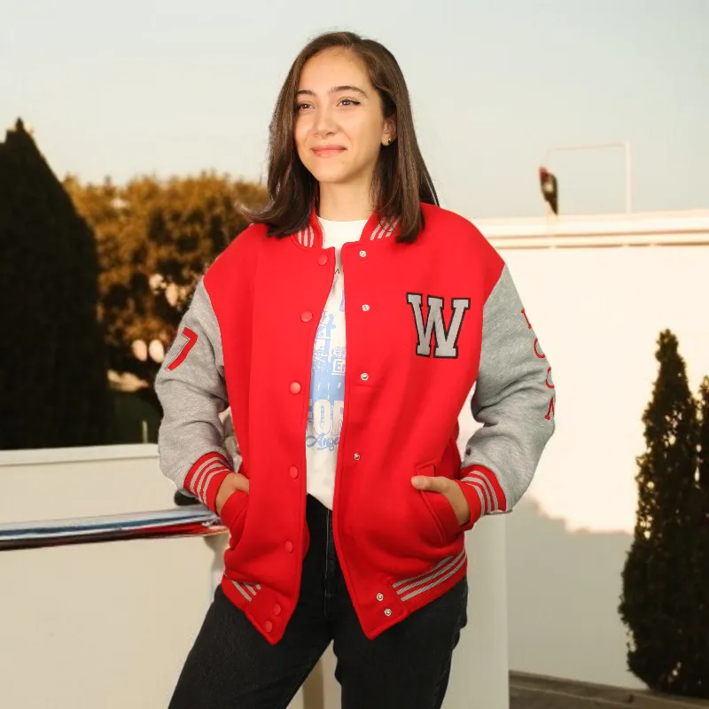 Women's Oversize Printed Embossed Jacket