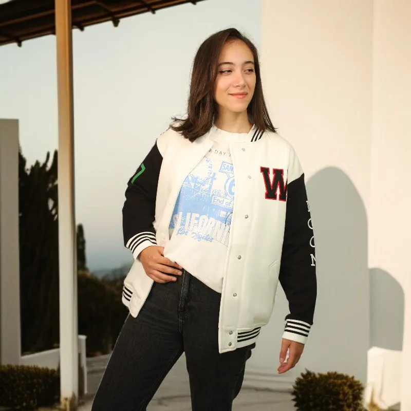 Women's Oversize Printed Embossed Jacket