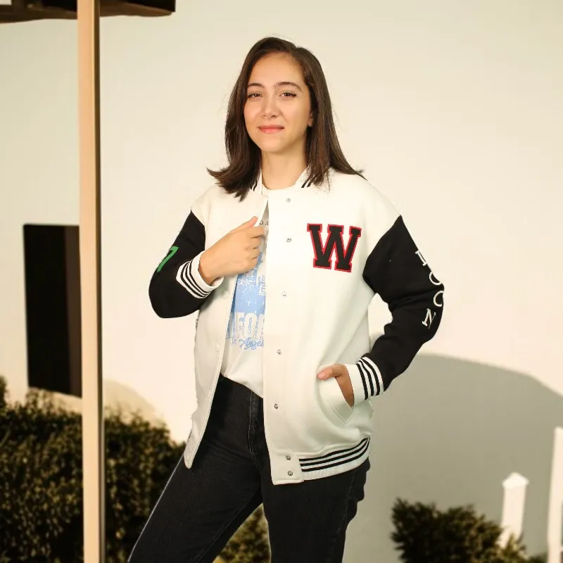 Women's Oversize Printed Embossed Jacket