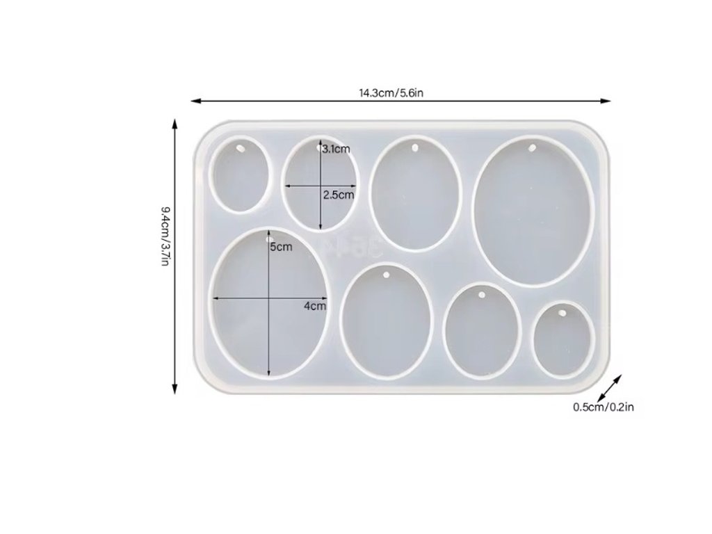 قوالب سيليكون متعددة الأشكال لصنع الأقراط وسلاسل المفاتيح