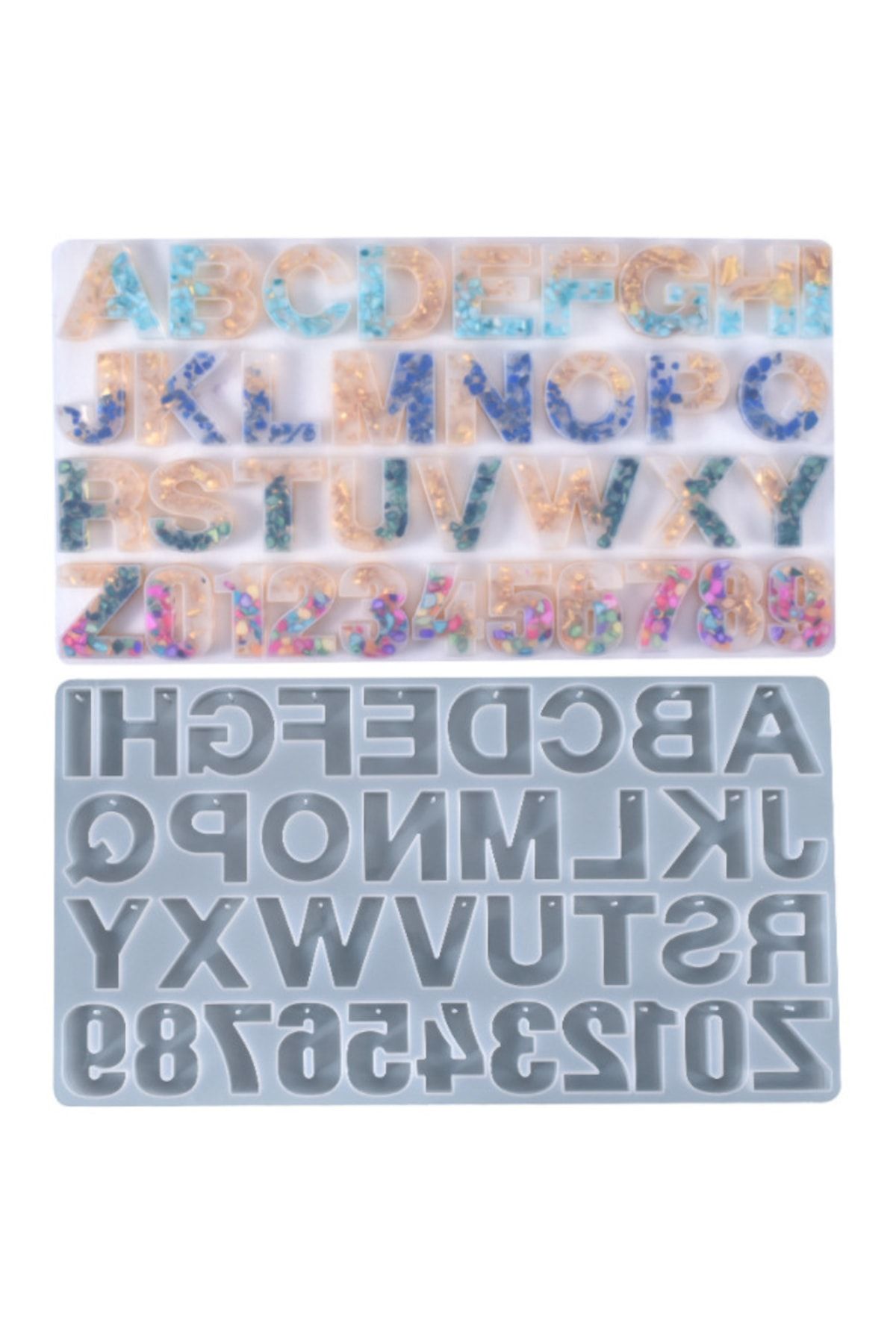 Large Alphabet Resin Silicone Mold