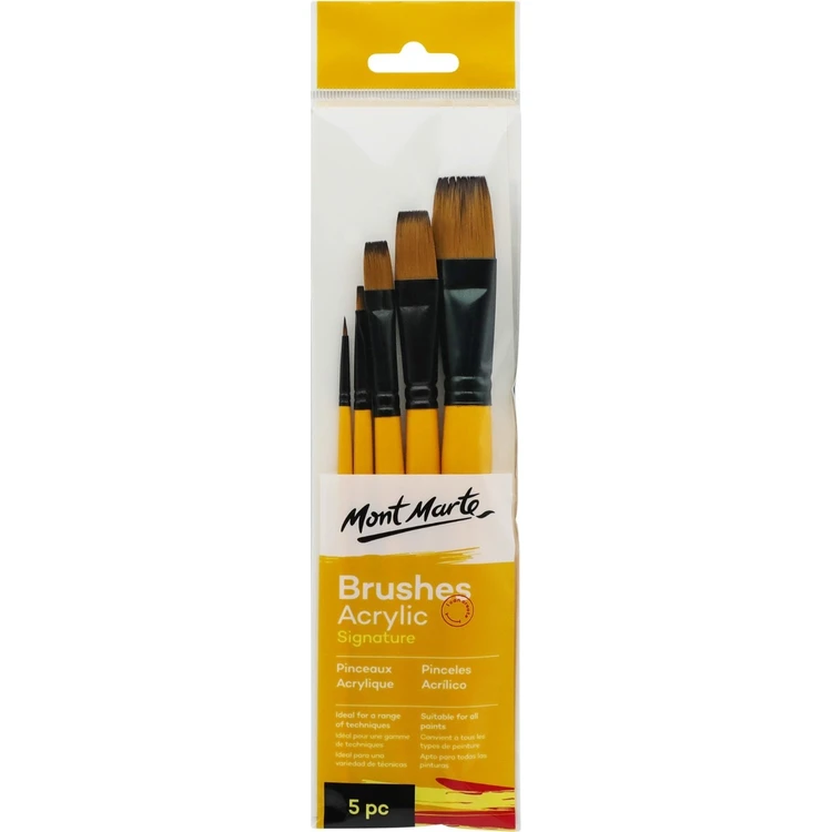 Mont Marte Gallery Series Brush Set Acrylic 4pc