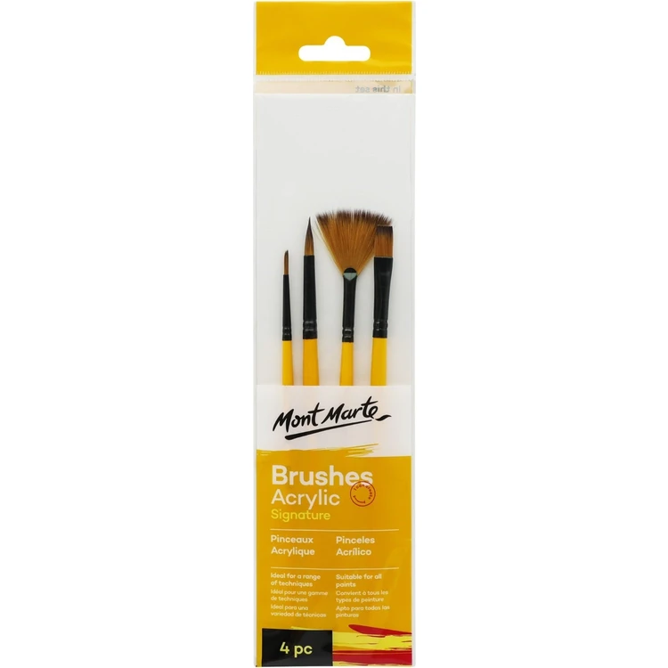 Mont Marte Gallery Series Brush Set Acrylic 4pc