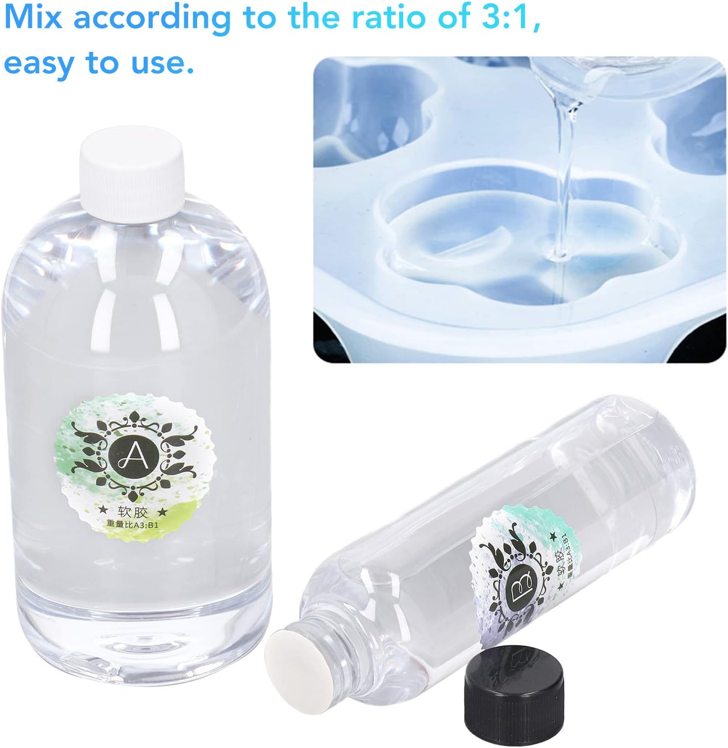 چەسپی A 750ml و چەسپی B 250ml ئیپۆکسی ڕوون